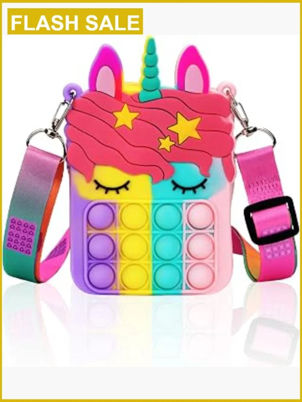 Unicorn Pop Fidget Toy Bag | Push Bubble Shoulder Purse for Girls